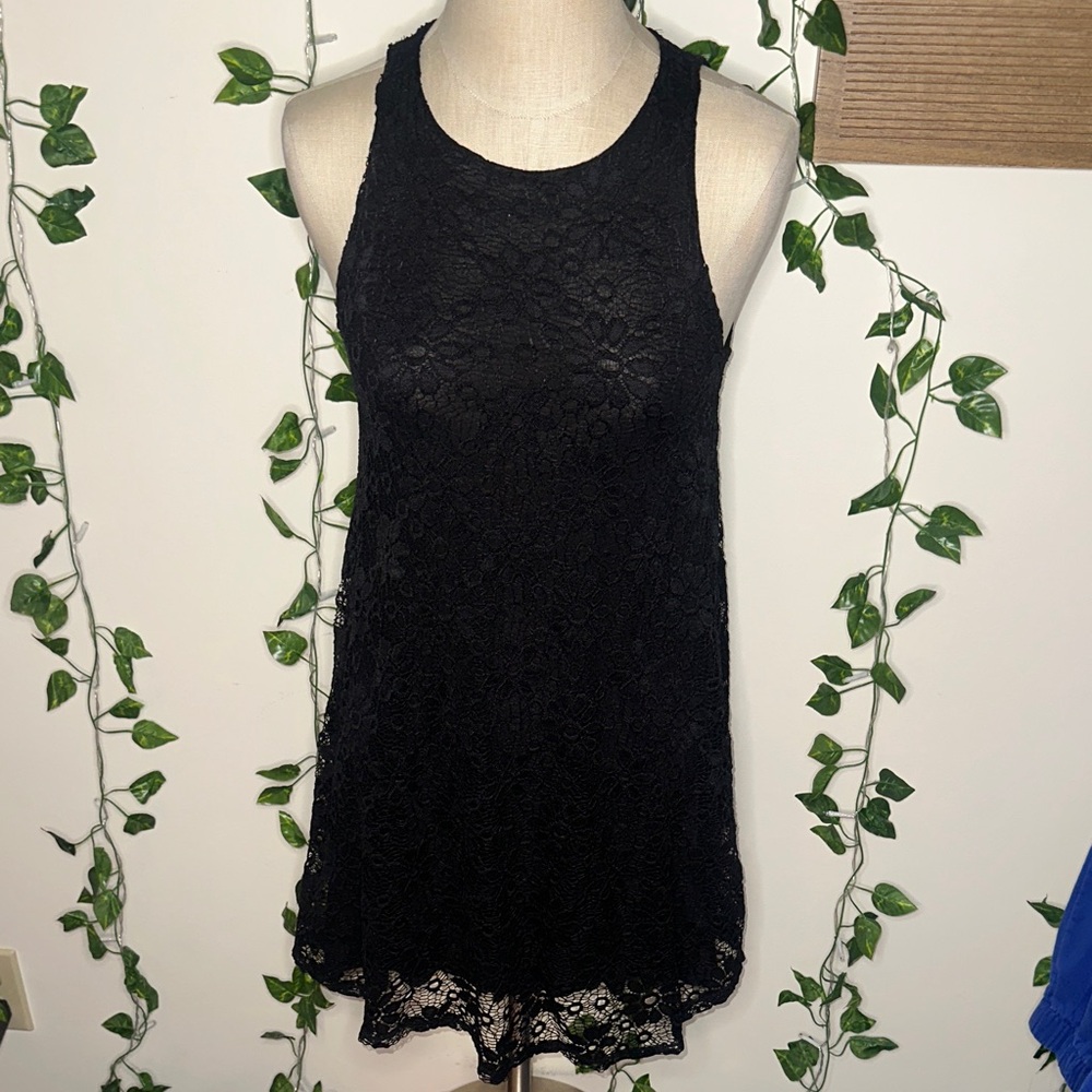 GINGER G Stretch Lace Sleeveless Day or Party Swing Dress